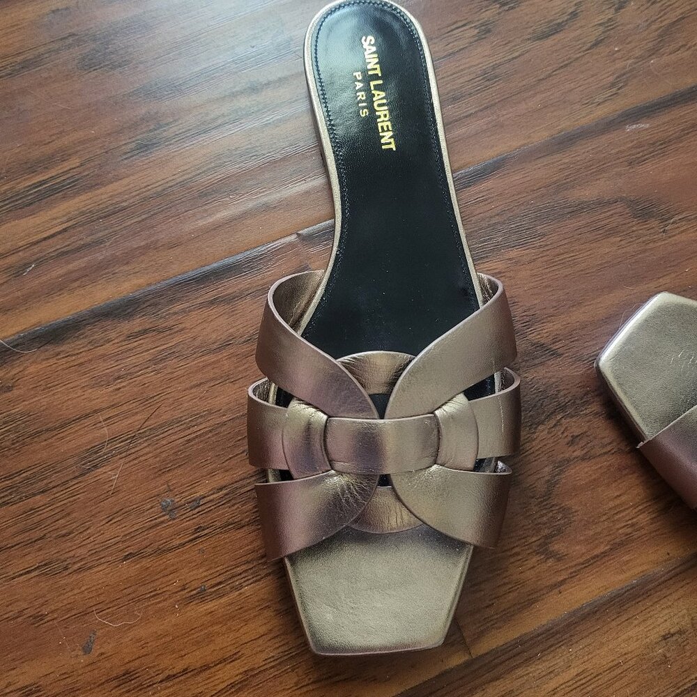 Saint Laurent Metallic Sandals